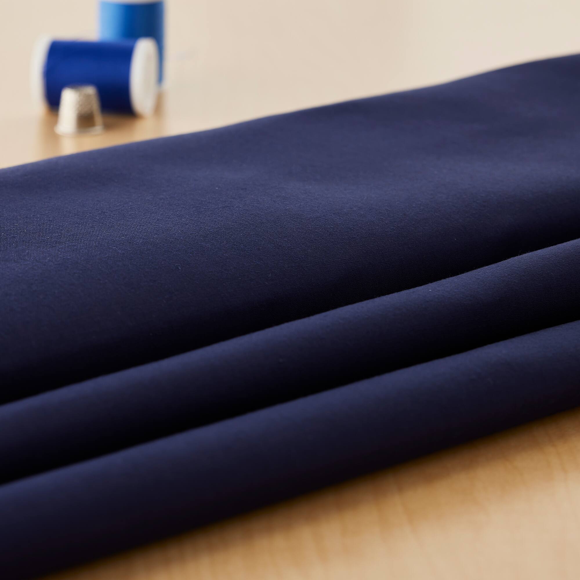 Feldman Navy Blue Broadcloth Fabric